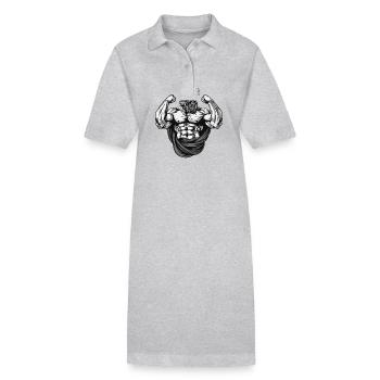 Bodybuilder Musculation Muscles - Robe polo bio PAIGER Stanley/Stella Femme - gris chiné - Devant