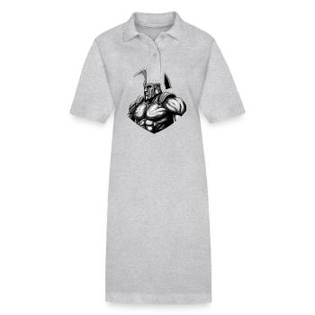 Spartan Workout Gym - Stanley/Stella PAIGER Organic Women’s Polo Dress - heather grey - Front