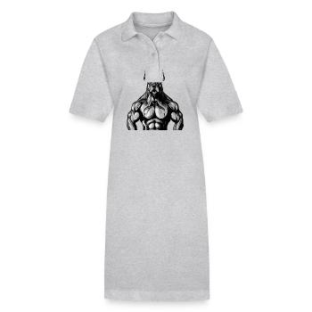 Remise en forme musculaire du chien - Robe polo bio PAIGER Stanley/Stella Femme - gris chiné - Devant