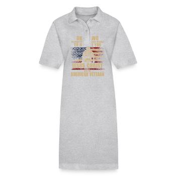 Only Two Die For You - Jesus Und Veteranen - Stanley/Stella Frauen Bio-Polokleid PAIGER - Grau meliert - Vorne