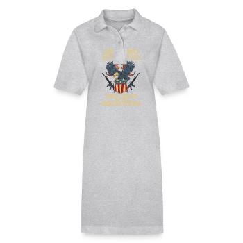 Only Two Die For You - Jesus Und Veteranen - Stanley/Stella Frauen Bio-Polokleid PAIGER - Grau meliert - Vorne