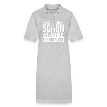 Mariage Ormes Mariage 61 ans Mariage - Robe polo bio PAIGER Stanley/Stella Femme - gris chiné - Devant