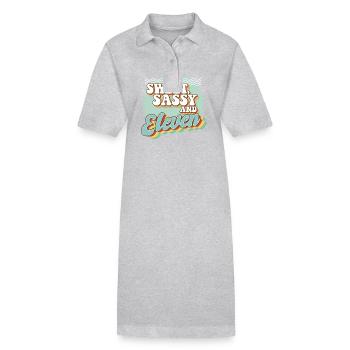 Sweet Sassy 11 11th Birthday Party Celebrant Bday - Stanley/Stella Frauen Bio-Polokleid PAIGER - Grau meliert - Vorne