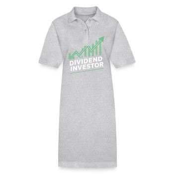 Lustige finanzielle Unabhängigkeit von Dividendeninvestoren - Stanley/Stella Frauen Bio-Polokleid PAIGER - Grau meliert - Vorne