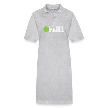 Padel Tennis Sports et Balle - Robe polo bio PAIGER Stanley/Stella Femme - gris chiné - Devant