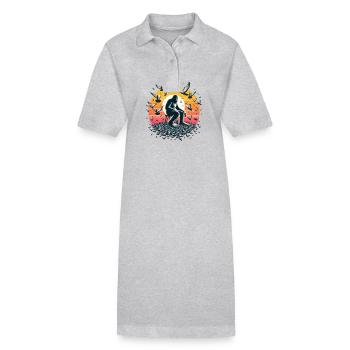 Bigfoot mag Tauben! - Stanley/Stella Frauen Bio-Polokleid PAIGER - Grau meliert - Vorne