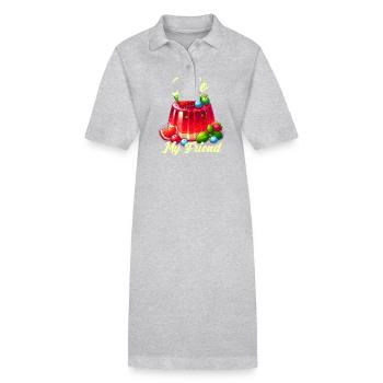 Jello, mon ami ! - Robe polo bio PAIGER Stanley/Stella Femme - gris chiné - Devant