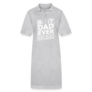 Conservative Fathers Day Best Dad Republican - Stanley/Stella PAIGER Organic Women’s Polo Dress - heather grey - Front
