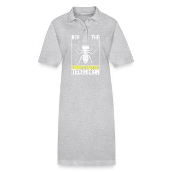 Exterminateur de lutte antiparasitaire - Robe polo bio PAIGER Stanley/Stella Femme - gris chiné - Devant