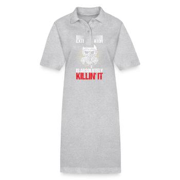 Exterminateur de lutte antiparasitaire - Robe polo bio PAIGER Stanley/Stella Femme - gris chiné - Devant