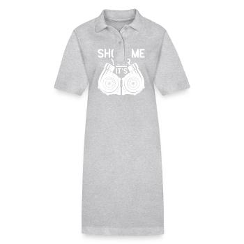 Drôle Show Me Your’s Twin Turbo Car Racing - Robe polo bio PAIGER Stanley/Stella Femme - gris chiné - Devant