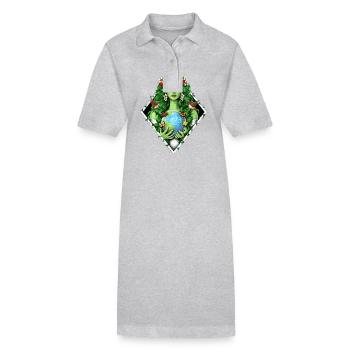 Gaia Mutter Erde Göttin - Stanley/Stella Frauen Bio-Polokleid PAIGER - Grau meliert - Vorne
