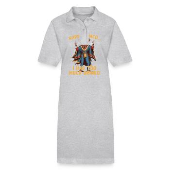 Lustig Verwirrter Präsident Satire Humor Design - Stanley/Stella Frauen Bio-Polokleid PAIGER - Grau meliert - Vorne