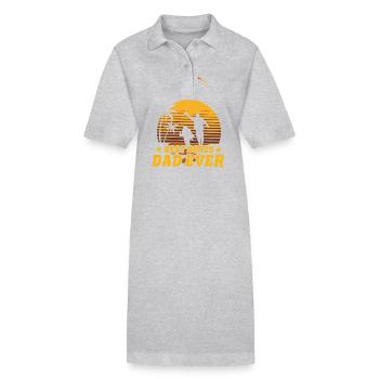 Meilleur papa bonus de tous les temps - Robe polo bio PAIGER Stanley/Stella Femme - gris chiné - Devant