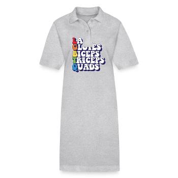 LGBTQ Rainbow Pride Lats Fessiers Biceps Triceps - Robe polo bio PAIGER Stanley/Stella Femme - gris chiné - Devant