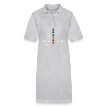 Meditations-Chakra - Stanley/Stella Frauen Bio-Polokleid PAIGER - Grau meliert - Vorne