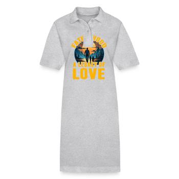 La paternité, un héritage d’amour - Robe polo bio PAIGER Stanley/Stella Femme - gris chiné - Devant