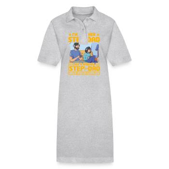 Je suis un beau-père joueur comme un beau-père normal - Robe polo bio PAIGER Stanley/Stella Femme - gris chiné - Devant