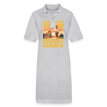 Je suis le meilleur beau-père - Robe polo bio PAIGER Stanley/Stella Femme - gris chiné - Devant
