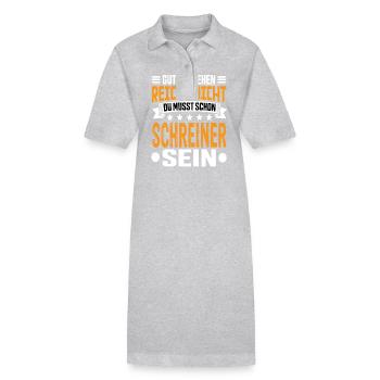Schreiner Schreinermeister Schreinerei Schreiner - Stanley/Stella Frauen Bio-Polokleid PAIGER - Grau meliert - Vorne