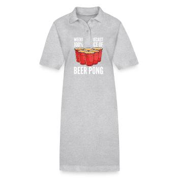 Beer Pong Beer Pong - Stanley/Stella PAIGER Organic Women’s Polo Dress - heather grey - Front