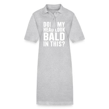Funny Bald Joke Does My Head Look Bald In This - Stanley/Stella Frauen Bio-Polokleid PAIGER - Grau meliert - Vorne