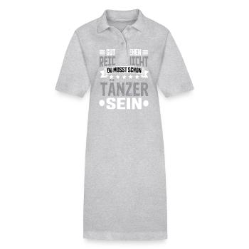 Danseur - Robe polo bio PAIGER Stanley/Stella Femme - gris chiné - Devant