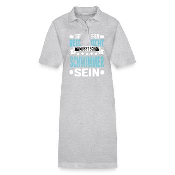 Swimmer - Stanley/Stella PAIGER Organic Women’s Polo Dress - heather grey - Front