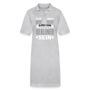 Berlin Berlin Capitale Hemiat Berlin Dictons - Robe polo bio PAIGER Stanley/Stella Femme - gris chiné - Devant