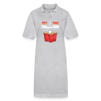 Beerpong Beer Pong Beer Pong Champion - Robe polo bio PAIGER Stanley/Stella Femme - gris chiné - Devant