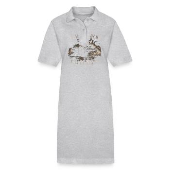 Ich bin nicht alt, ich bin klassisch - Stanley/Stella Frauen Bio-Polokleid PAIGER - Grau meliert - Vorne