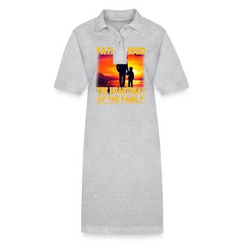La paternité, le cœur de la famille - Robe polo bio PAIGER Stanley/Stella Femme - gris chiné - Devant