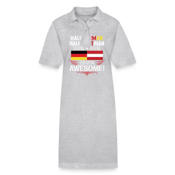 Mi-allemand, mi-autrichien - Robe polo bio PAIGER Stanley/Stella Femme - gris chiné - Devant