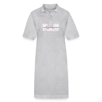 Baccalauréat en pratique infirmière - Robe polo bio PAIGER Stanley/Stella Femme - gris chiné - Devant