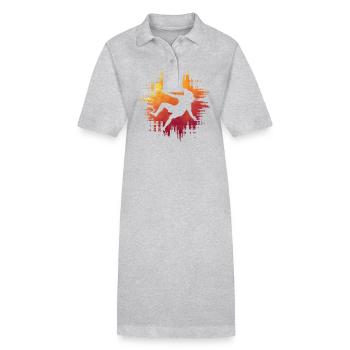 Capoeira - Robe polo bio PAIGER Stanley/Stella Femme - gris chiné - Devant
