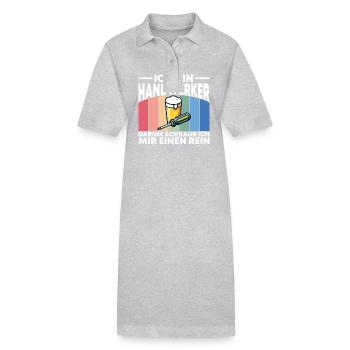 Je suis un artisan, donc je me fous un - Robe polo bio PAIGER Stanley/Stella Femme - gris chiné - Devant