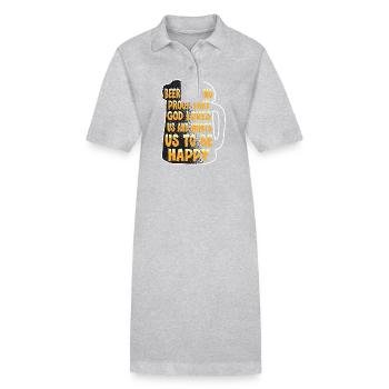 Bier Ist Der Beweis Dass Gott Uns Liebt Und Will, - Stanley/Stella Frauen Bio-Polokleid PAIGER - Grau meliert - Vorne