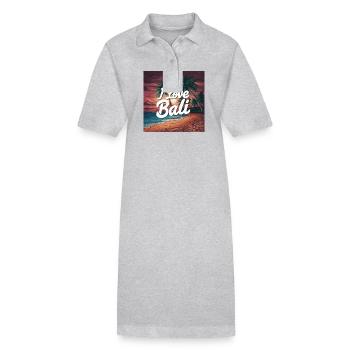 Sonnenuntergang in Bali - Stanley/Stella Frauen Bio-Polokleid PAIGER - Grau meliert - Vorne