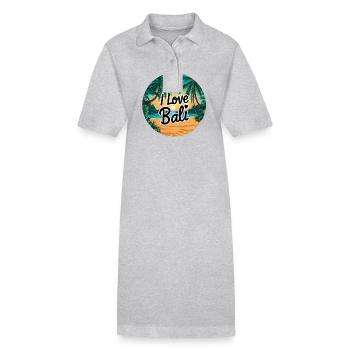 Sonnenuntergang in Bali - Stanley/Stella Frauen Bio-Polokleid PAIGER - Grau meliert - Vorne