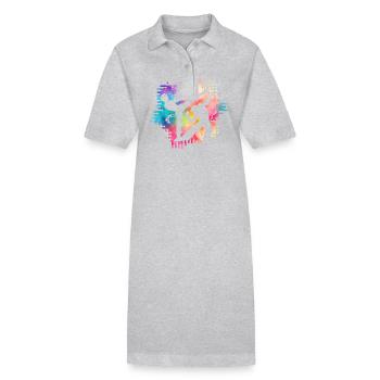 Capoeira - Stanley/Stella Frauen Bio-Polokleid PAIGER - Grau meliert - Vorne