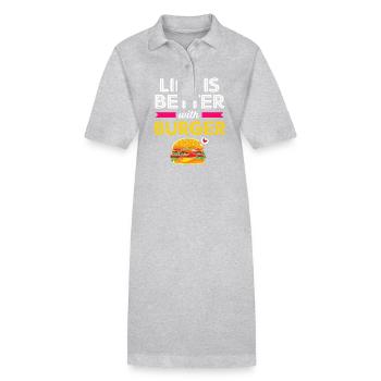 Cheeseburger - Robe polo bio PAIGER Stanley/Stella Femme - gris chiné - Devant