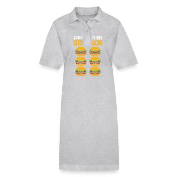 Cheeseburger Paquet de six - Robe polo bio PAIGER Stanley/Stella Femme - gris chiné - Devant