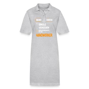 Craftsman Relationship Status - Stanley/Stella PAIGER Organic Women’s Polo Dress - heather grey - Front