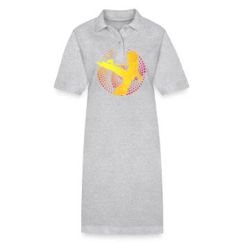Capoeira - Stanley/Stella Frauen Bio-Polokleid PAIGER - Grau meliert - Vorne