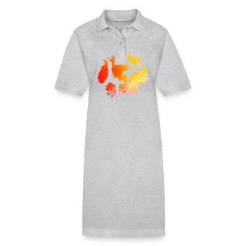 Capoeira - Stanley/Stella PAIGER Organic Women’s Polo Dress - heather grey - Front