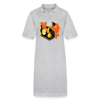 Capoeira - Robe polo bio PAIGER Stanley/Stella Femme - gris chiné - Devant