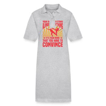 Capoeira - Stanley/Stella Frauen Bio-Polokleid PAIGER - Grau meliert - Vorne