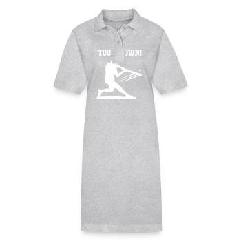 Base-ball - Robe polo bio PAIGER Stanley/Stella Femme - gris chiné - Devant