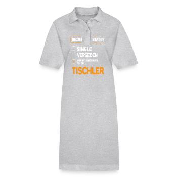 Carpenter Relationship Status - Stanley/Stella PAIGER Organic Women’s Polo Dress - heather grey - Front