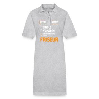 Hairdresser Relationship Status - Stanley/Stella PAIGER Organic Women’s Polo Dress - heather grey - Front